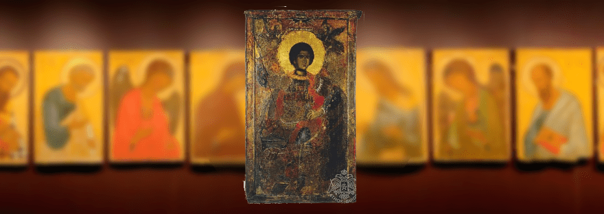 Икона Святого Георгия, монастырь Ксенофонт, чудотворная икона на Афоне, предание об иконе, иконоборчество, Святая Гора,