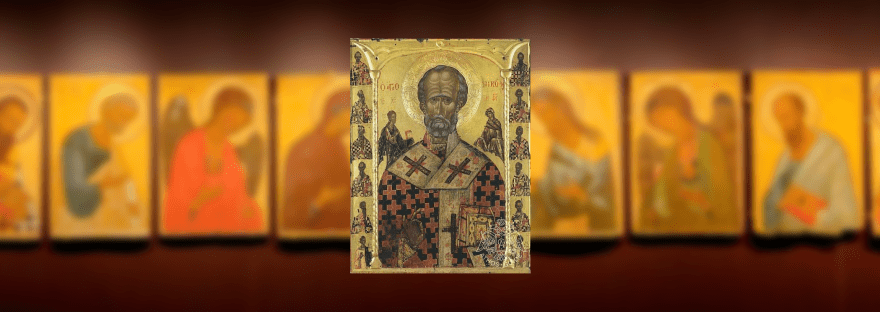 икона Святого Николая Григориат, чудотворная икона Николай Угодник Афон, Николай защитник Григориат, чудо с кораблем 1850 Григориат, серебряный корабль на иконе Николая, Деисус Николай Григориат, orthodox club